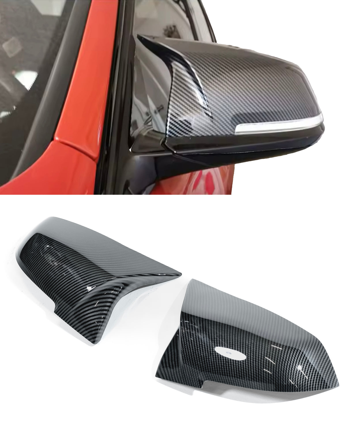 BMW F20/F21, F22/F23, F30/F31, F32/F33, F36, M-Look mirror covers carbon-look