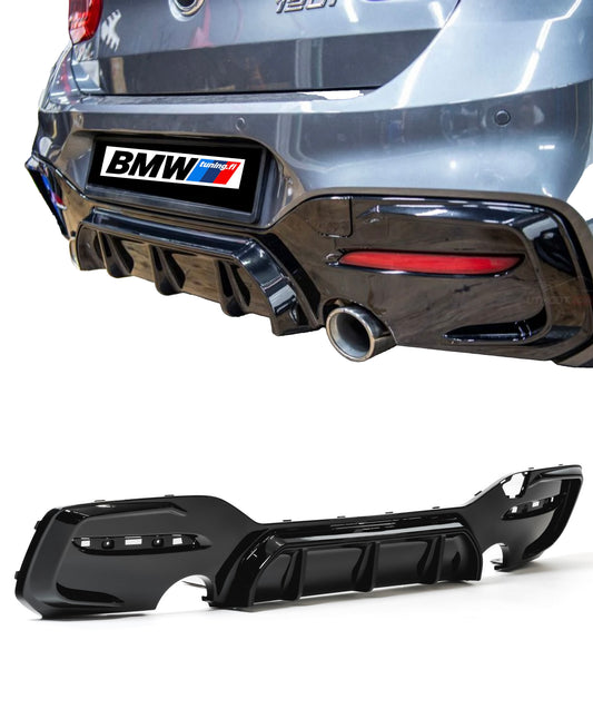BMW F20 F21 LCI M-performance look takapuskurin diffuusori kiiltävän musta