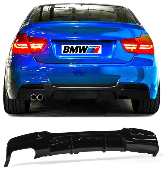 BMW E90 E91 05-11 M-Performance takapuskuriin diffuusori kiiltävän musta