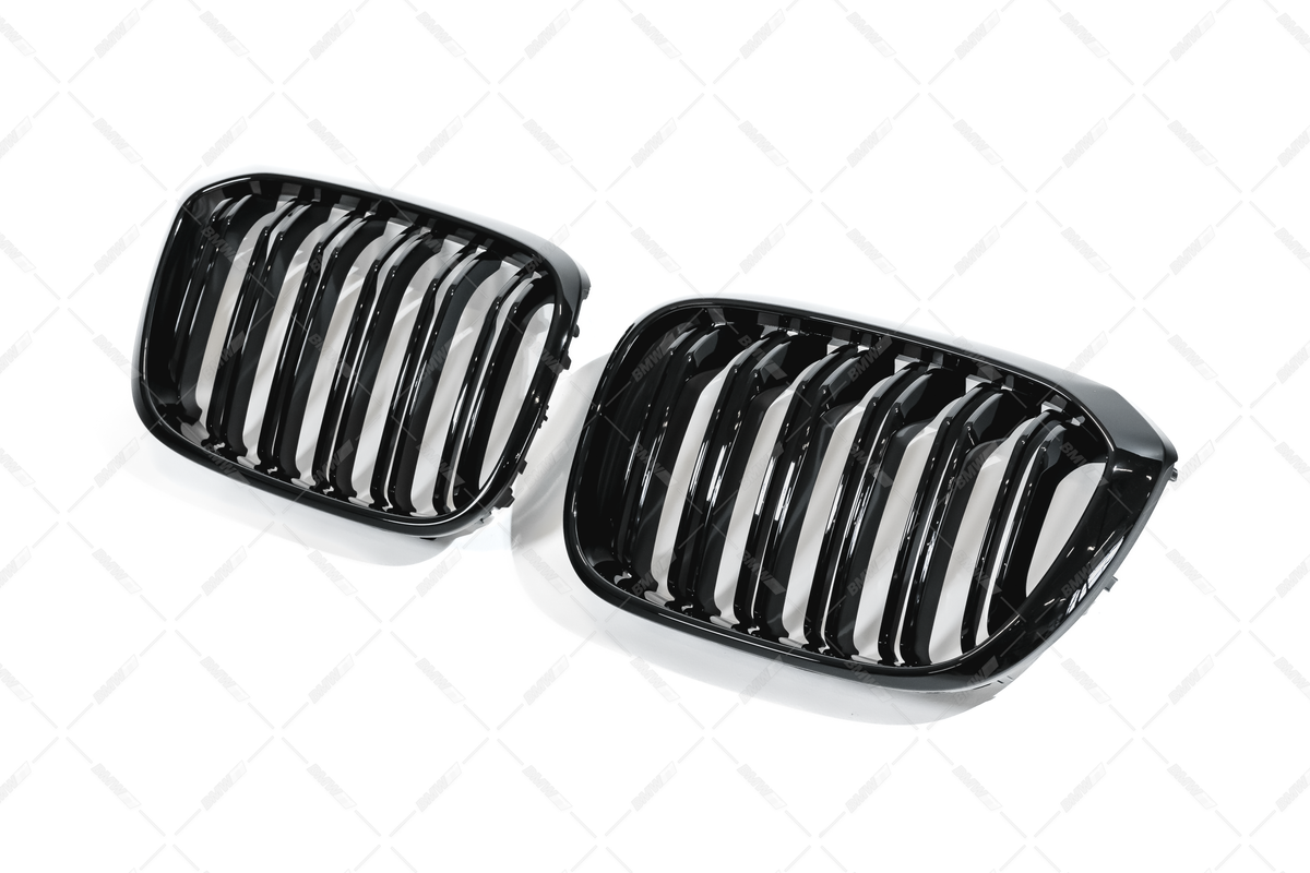 BMW G01 X3 , G02 X4, M-look glossy black kidneys