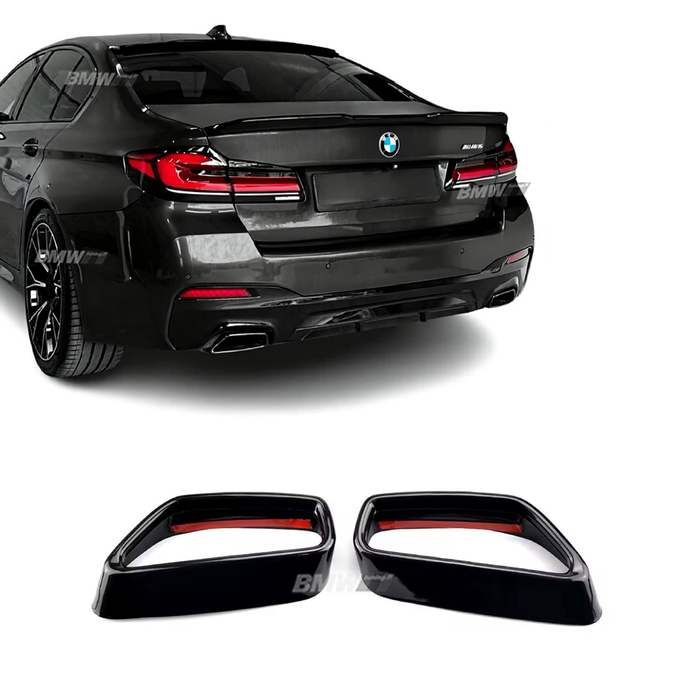 BMW G30 G31 2017-> Putkenpäiden kiiltävän mustat kuoret