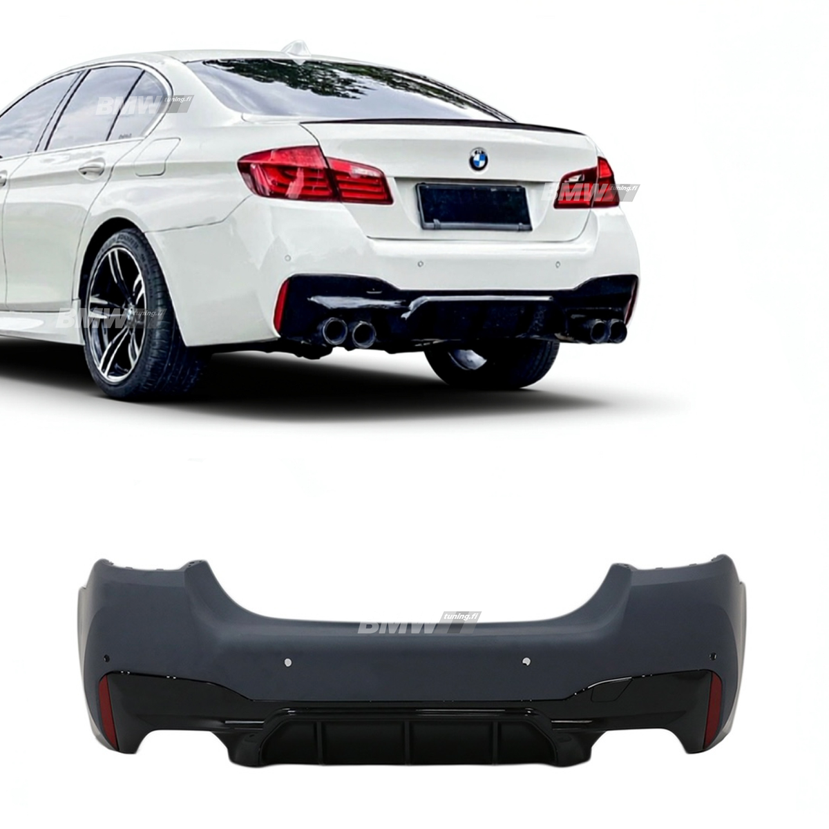 BMW F10 —> G30 M5 look Rear bumper PDC,SRA