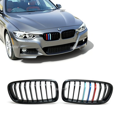 BMW F30 F31, glossy black/M-color kidneys