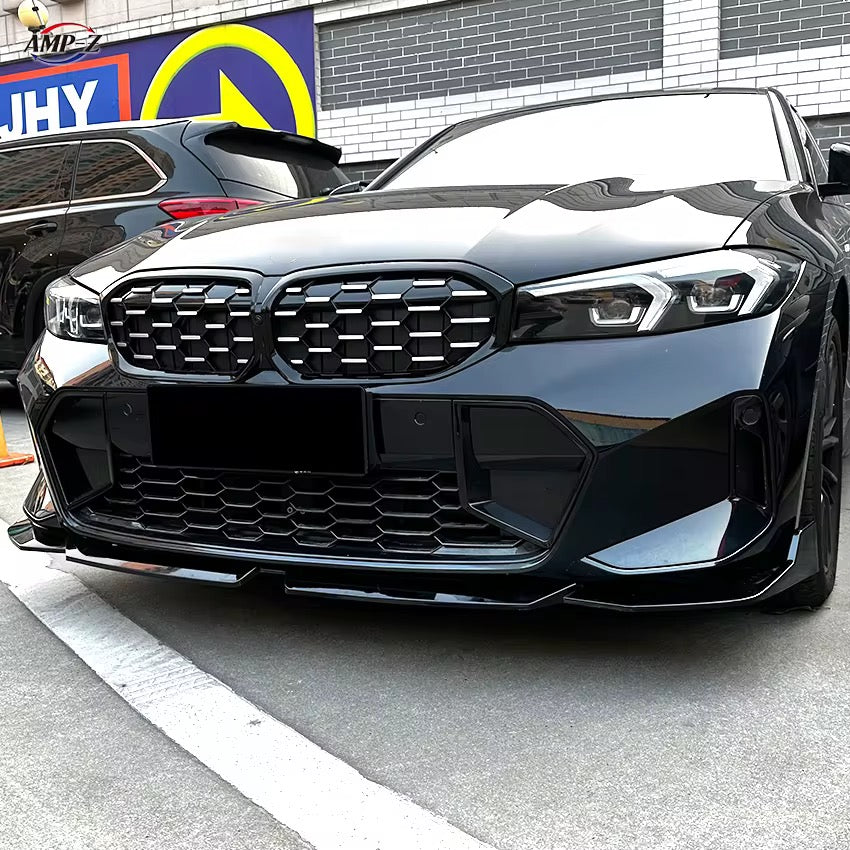 BMW G20/G21 LCI Etupuskurin spoileri kiiltävän musta