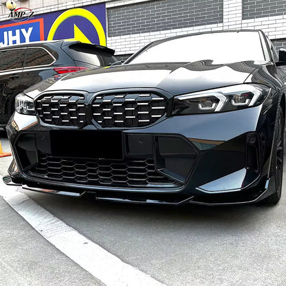 BMW G20/G21 LCI Etupuskurin spoileri kiiltävän musta