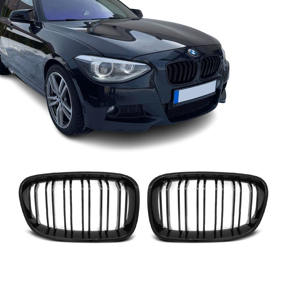 BMW F20 F21, glossy black M-Look kidneys