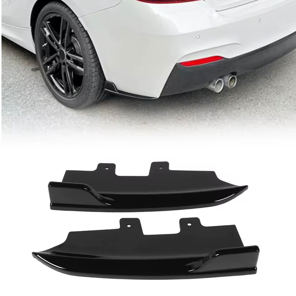 BMW F22 F23, Rear bumper gloss
 black additional pieces, corner splitters