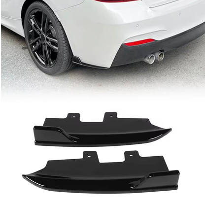 BMW F22 F23, Rear bumper gloss
 black additional pieces, corner splitters