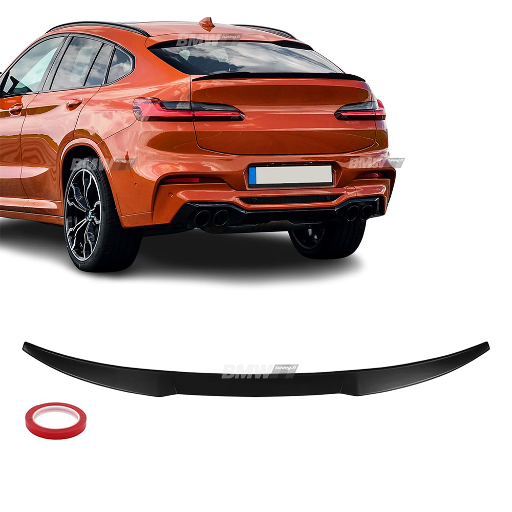 BMW X4 G02 2018-> Kiiltävän musta spoileri