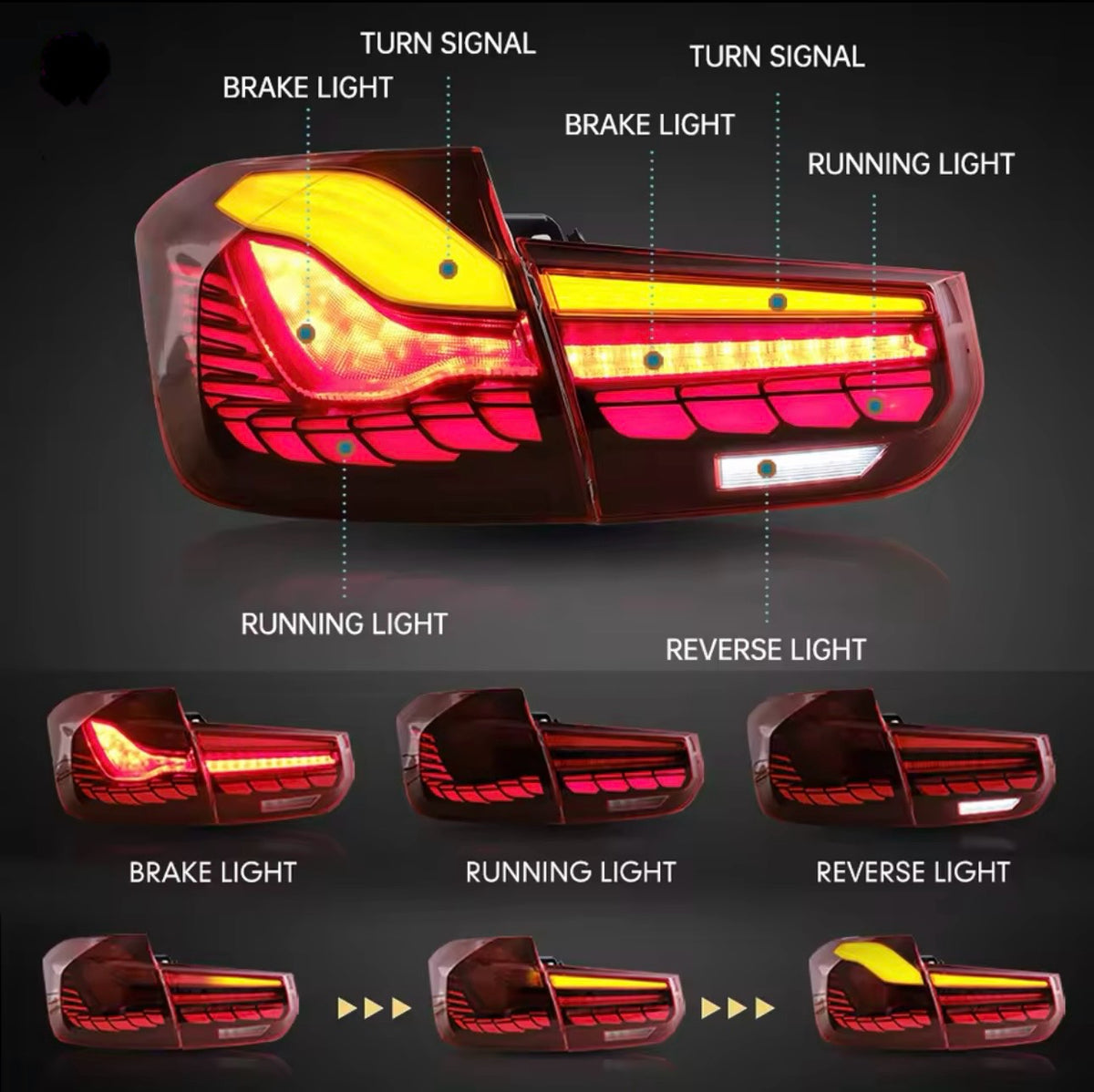 BMW F30 11-19 OLED takavalot