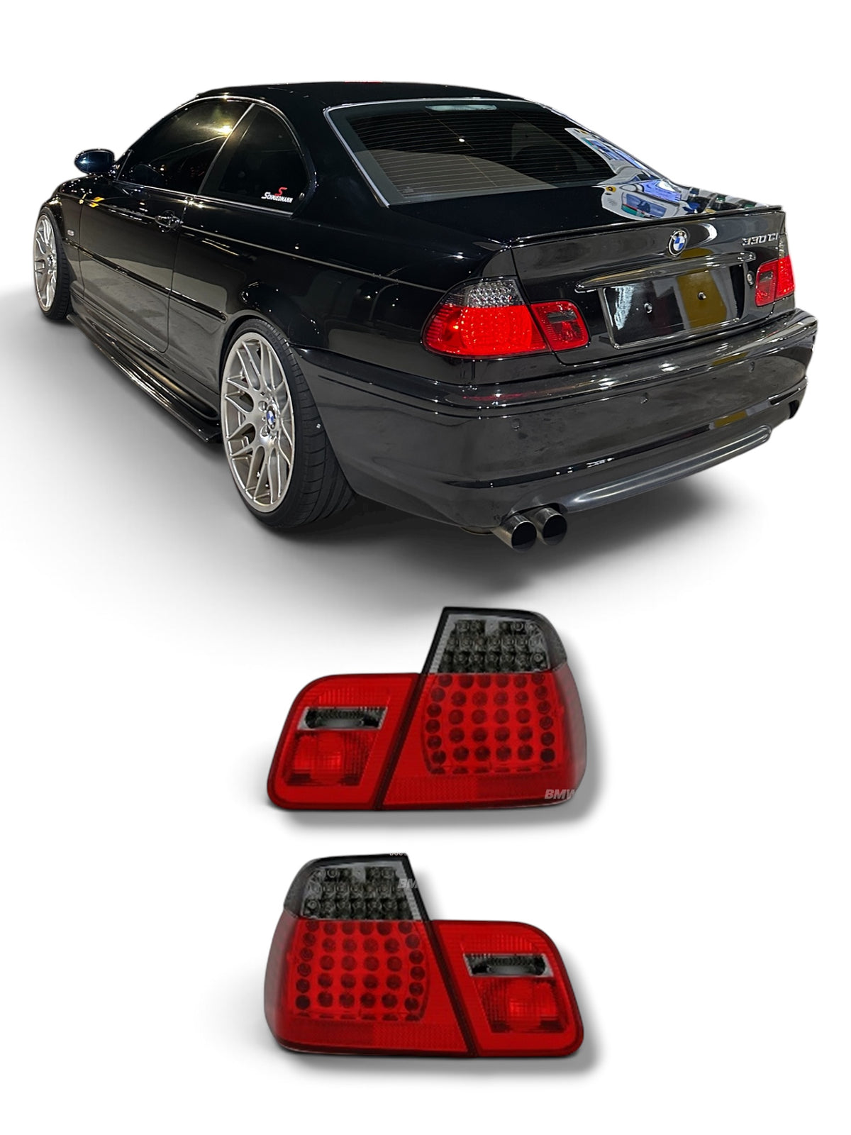BMW E46 LED Taillights Red-Grey