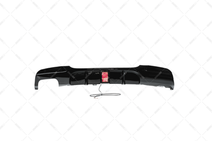 BMW E90 E91 05-11 M-Performance rear bumper diffuser with brake light glossy black
