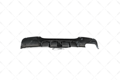 BMW E90 E91 05-11 M-Performance rear bumper diffuser with brake light glossy black