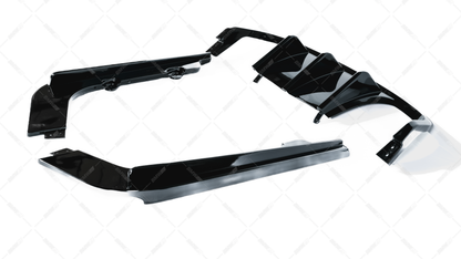 BMW E92 E93 M3 05-13 rear bumper diffuser glossy black
