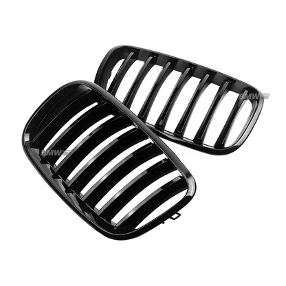 BMW F01 F02 Single Grilles, Gloss Black