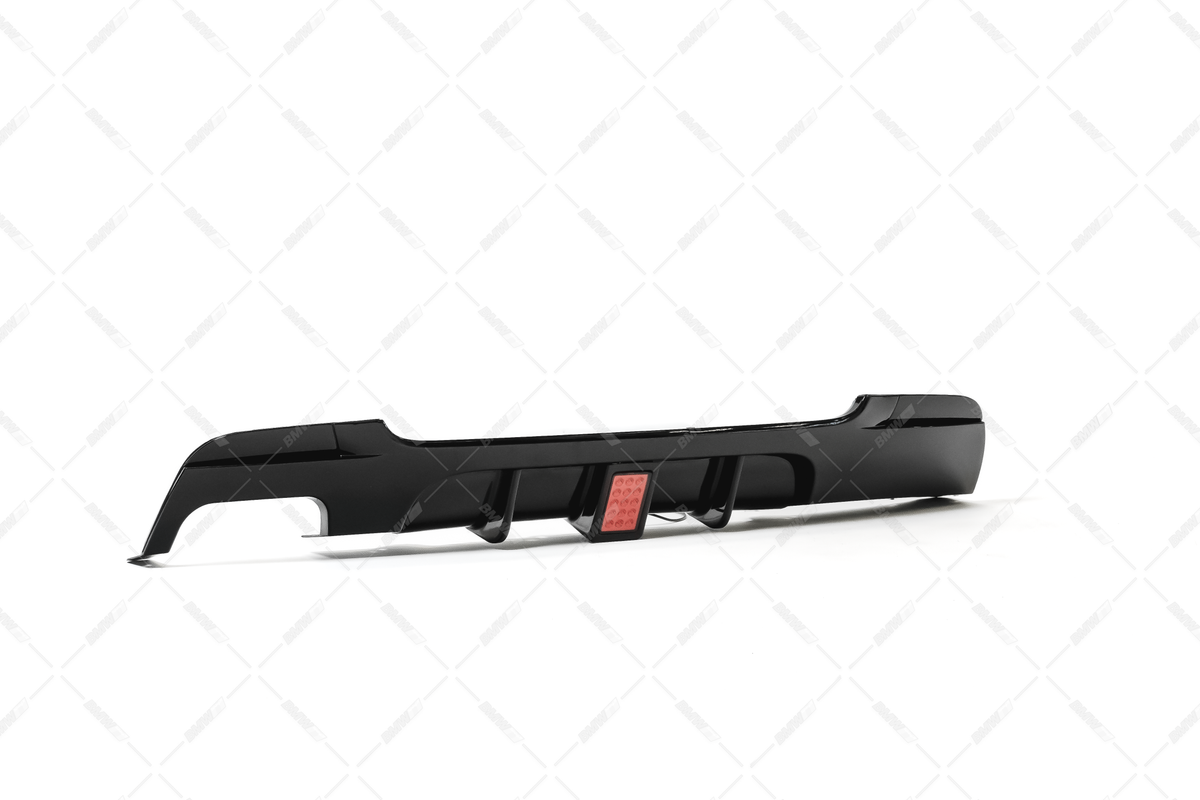 BMW E92 E93 06-13 M-Performance rear bumper diffuser with brake light glossy black